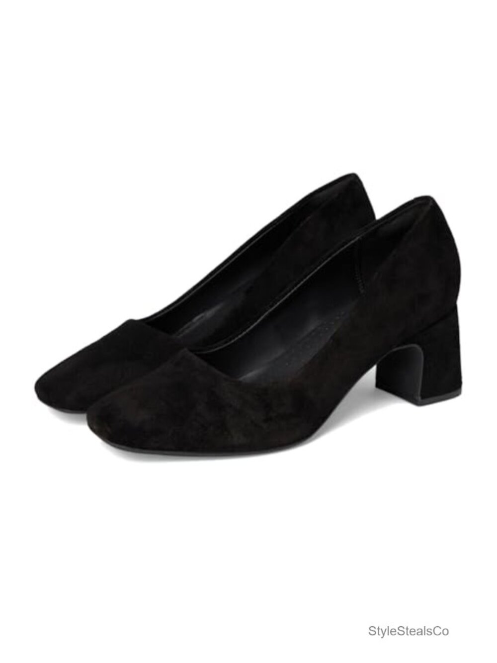 Clarks Women's Leather Pump Shoes - Block Heel